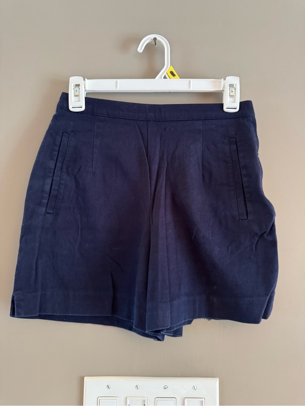 Navy High-Waist Casual Shorts